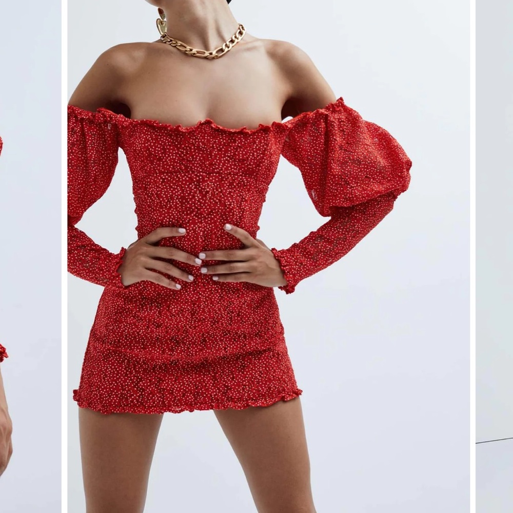 For love and lemons CLARISSE OFF THE SHOULDER MINI DRESS NWT